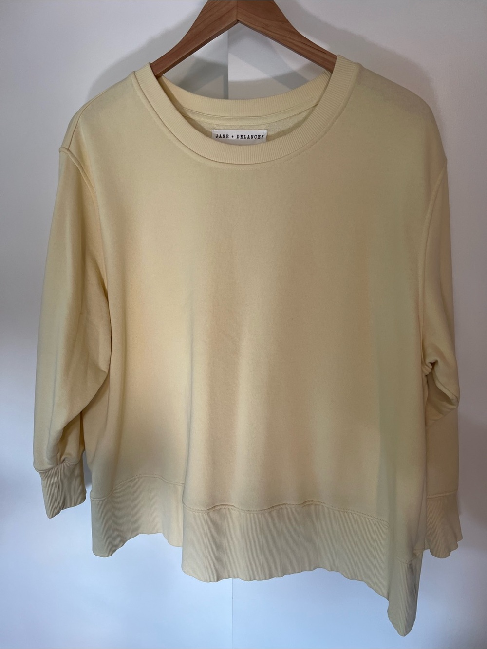 Butter Yellow Crewneck Sweatshirt 1X Plus - Picture 2 of 5